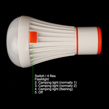AAA 18650 Lanterna LED Torch Lantern 4 Modes ABS 6LED + 3W Portable Camping Tent Light Hanging LED Lamp Task Lighting @ 2024 - buy cheap