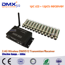 Transmissor e receptor dmx512 com cabo de exibição lcd, sem fio, 2.4ghz, xlr, dj, disco, controle em luz de farol com led, frete grátis dhl 2024 - compre barato