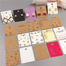 100pcs Earring Card+100pcs Transparent Plastic Bag,For Eardrop/Stud Love Jewelry Packaging Sale Favor Tag Cards 2024 - buy cheap