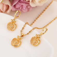 Bangrui New  Christmas gold apple  Women Bridal Jewelry Set pendant Earrings African girls women kids Wedding Jewelry gift 2024 - buy cheap