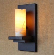 Retro Loft Style Iron Marble Sconce Vintage Wall Light For Home Antique Industrial LED Wall Lamp Indoor Lighting Luz De Pared 2024 - buy cheap