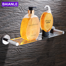 BAIANLE Stainless Steel wall mounted Chrome Bathroom Shelf high quality Hardware Accessories 2024 - buy cheap