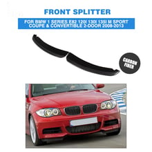 Carbon Fiber Front Bumper Lip Splitters Flaps For BMW 1 Series E82 Coupe & Convertible 2-Door Only 2007-2010 2024 - buy cheap