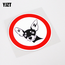 YJZT 11CM*11CM Personality Animal CHIHUAHUA DOG Warning Mark Car Sticker Decal PVC 13-0975 2024 - buy cheap