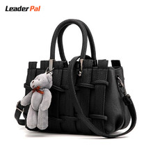 Fashion Women Bag 2017 Luxury Shoulder Bags for Women Small Leather Tote Bag with Bear Toy Brand Ladies Hand Bags Bolsa Feminina 2024 - buy cheap