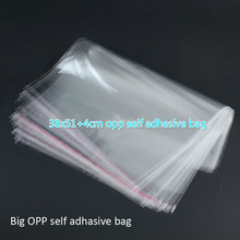 Bolsas de embalaje autoadhesivas OPP transparentes, lote de 100 unidades, 38x51 + 4cm 2024 - compra barato
