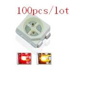 100cs/lot Red&Yellow Bicolor smd led 3528 light diode 1210 surface mount chip led light emitting diode CE&Rohs 2024 - buy cheap