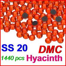 SS20 4.6-4.8mm,1440pcs/Bag Orange Hyacinth DMC HotFix FlatBack Rhinestones,Hot heat transfer DIY iron-on garment crystals stones 2024 - buy cheap