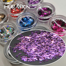 Mixed 3D Sparkly Powder Nail Glitter Flakes Pigment Manicure Nail Art Sequins Decorations Charms Holographic Designs Powder DIY 2024 - buy cheap