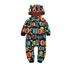 baby boy clothes autumn winter Long sleeve skull print 2021 new style Jumpsuit for 0-24M newbron baby girls one piece clothes 2024 - buy cheap