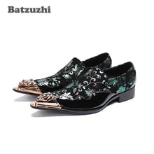 Batzuzhi Western Fashion hombres Zapatos Metal puntiagudos negro/rojo hombres Zapatos de vestir de negocios Formal Oxford Zapatos Hombre ¡US12 2024 - compra barato