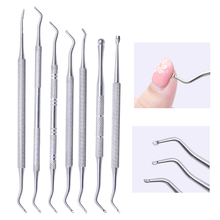 Nail Cuticle Pusher Dual-ended Groove Corrector Trimmer Remover Pedicure Manicure Stainless Steel Silver Nail Art Tools TRG01-07 2024 - купить недорого