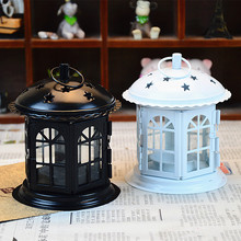 Metal Lantern Iron Candle Holder House Decoration Iron Art Craft Lanterns For Candles Candle Lantern For  Wedding Gift 2024 - buy cheap