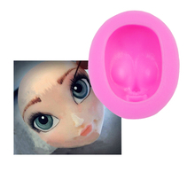 Silicone molde menina rosto fondant molde bolo ferramentas de decoração chocolate gumpaste molde argila/molde de borracha 2024 - compre barato