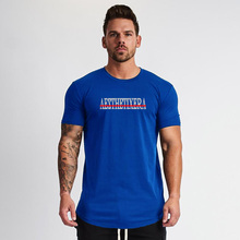 Musclecara camiseta masculina de manga curta, camiseta de algodão com gola redonda, camisetas de marca fitness para homens, roupas para academia 2024 - compre barato