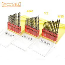 SCOWELL 13 pcs HSS M2 drill bits set metal drilling HCO M35 Cobalt Drill Bit Metric 1.5mm - 6.5mm HSS jobber drill for metal 2024 - buy cheap