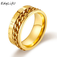 EdgLifU Norse Viking Symbol Ring Stainless Steel Gold Cuban Link Rotaal Rings Stainless Steel Rotatable Links Male Anel Alliance 2024 - buy cheap