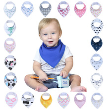 Baberos de algodón con broches ajustables para bebé recién nacido, Bandana Unisex, 100% de dentición, accesorios útiles, 2 uds. 2024 - compra barato