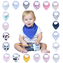 2Pcs Unisex Baby Bandana Drool Bibs Adjustable Snaps Bibs For Drooling&Teething 100% Cotton Newborn Bibs Useful Baby Accessories 2024 - buy cheap