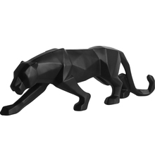 Modern Abstract Black Panther Sculpture Geometric Resin Leopard Statue Wildlife Decor Gift Craft for Ornament Accessories Furnis 2024 - buy cheap