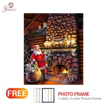 DIY enmarcado 5D paisaje pintura diamante Santa Claus plena plaza taladro Cruz puntada del mosaico de decoración de Navidad de regalo 2024 - compra barato