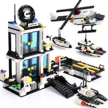 646PCS Police Patrol Vehicle Building Blocks Coast Guard Helicopter Submarine Model Bricks Blocks Toys Gift 2024 - buy cheap
