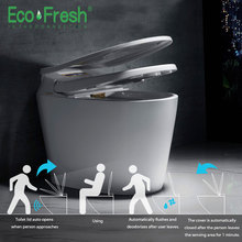 Ecofresh Smart toilet Auto toilet lid and seat flip integrated automatic intelligent toilet cover wash dry  massage 2024 - buy cheap