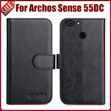 Hot Sale! Archos Sense 55DC Case High Quality 6 Colors Fashion Leather Protective Cover For Archos Sense 55DC Case Phone Bag 2024 - buy cheap