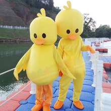 Yellow Duck Mascot Costume Cartoon Character Carnival Fancy Dress Outfit Adult Mascot Costume Birthday Party Mascot 2024 - compre barato