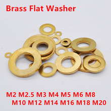 DIN125 ISO7089 M2 M2.5 M3 M4 M5 M6 M8 M10- M20 Meson Pad Copper Sheet Metal Collar Brass Flat Washer,  brass Plain gasket Ring 2024 - buy cheap