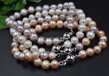 wholesale 4 strands 7-8mm real freshwater pearl bracelets free shipping 2024 - buy cheap