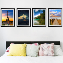 Paisaje original marco de fotos 45*60cm pegatinas de pared dormitorio decoración del hogar calcomanías de pared de paisaje pvc arte mural bricolaje papel pintado 2024 - compra barato