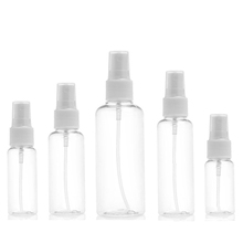 Frasco de plástico transparente pequeño portátil, botella con pulverizador recargable, frasco de Perfume de 10ml/30ml/50ml/60ml/100ml, 50 Uds. 2024 - compra barato
