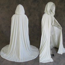 Elegant Velvet Hooded Wedding Cloak Winter Long Cape Unisex Halloween Costume Cape Hooded  Velvet Bridal wedding cloak 2024 - buy cheap