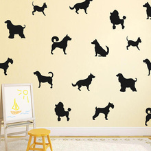 Adesivo de parede para animais de estimação, adesivo de parede para cães e crianças, decoração para berçário de quarto l195 2024 - compre barato