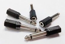NCHTEK 6.3mm 1/4" Male Plug Mono to 3.5mm 1/8" Female Jack Audio Adapter Connector/Free shipping/5PCS 2024 - купить недорого