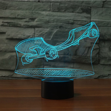 Luz Led 3D de acrílico para monopatín, lámparas de mesa con carga USB para decoración del hogar, iluminación deportiva que cambia de 7 colores, regalo para niños 2024 - compra barato