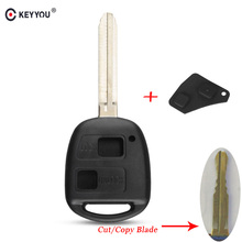 KEYYOU For Toyota Yaris Prado Tarago Camry Corolla TOY43 Blade Rubber Pad 2 3 Button Remote Car Key Shell Case Cut Service 2024 - buy cheap