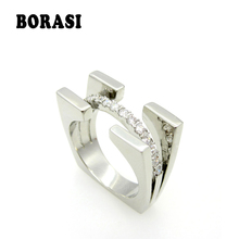 Fashion Jewelry Silver Color Ring For Women Cubic Zirconia Stone Ladies Ring Silver Plated Party Romantic Wedding Rings 2024 - buy cheap