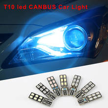 2 шт. T10 led CANBUS 12led Автомобильный свет t10 w5w led широкая ширина лампочка лампа без ошибки 12В лед синий белый 2024 - купить недорого