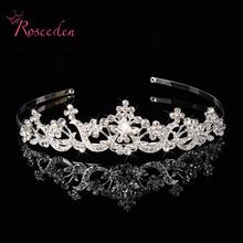 Fashion Royal Sparkling Crystal Luxury Vintage  Hair Crown Wedding Bridal Hair Accessories Tiaras for Prom Party Pageant RE123 2024 - buy cheap