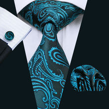 LS-1045 Tie For Men Paisley 100% Silk Jacquard Woven Tie Hanky Cufflink Set For Men Formal Wedding Party Business Free Postage 2024 - buy cheap