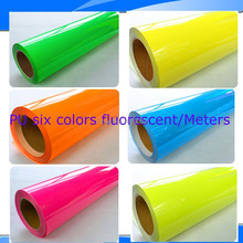 Fast Shipping Fluomescent Film For Six Colors/ Meter= (50cmx100cm)X6 Heat PU Vinyl 2024 - buy cheap