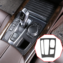 For BMW X5 X6 F15 F16 2015-2018 Car Accessories Interior Center Gear Shift Panel Cover Frame Trim For LHD Real Carbon Fiber 2024 - buy cheap