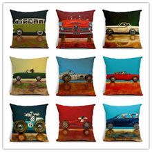 Creative Funny Dog Pattern Cotton Linen Pillowcase Cushion Cover For Home Decor 45cmX45cm 2024 - buy cheap
