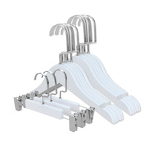 10pcs/lot Wood Hanger Baby White Hangers Rack Non-slip Children Clothes Hanger (30pcs Can LOGO) 2024 - buy cheap