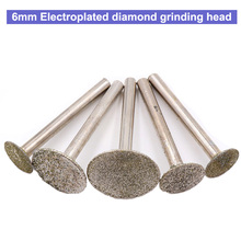 URANN 6mm Shank 6-25mm Dremel Accessories Diamond Grinding Heads Burrs Bur Bit for Dremel Rotary Tool 2024 - buy cheap