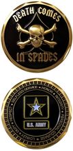 Moedas feitas sob encomenda baixo preço militar eua desafio moeda espadas crânio & crossbones oem metal moedas milirary fh810246 2024 - compre barato