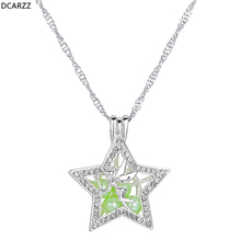 Cristal estrela colares pérola gaiola medalhão pingente colar meninas princesa cosplay traje feminino pérola contas jóias por atacado 2024 - compre barato