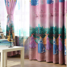 American Style Princess Figure Blackout Curtains for Girl Bedroom Window Treatments Cartoon Tulle for Kids Room Cute Roman Blind 2024 - buy cheap